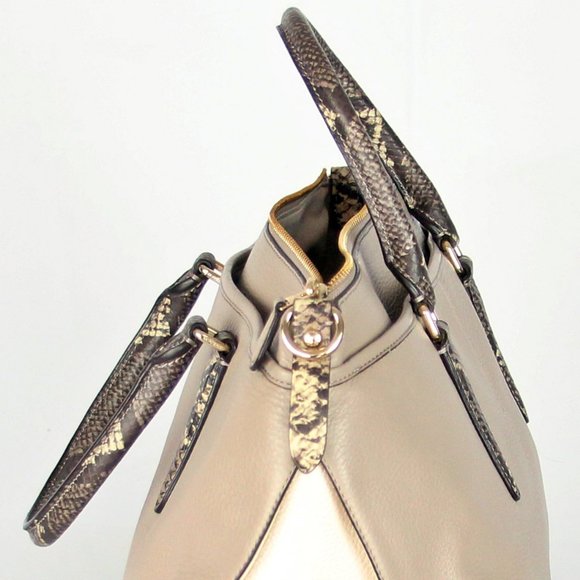 Coach Taupe Leather Purse Handbag Satchel/ NWOT - Picture 7 of 8